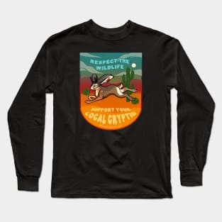 Jackalope- Support Your Local Cryptid Long Sleeve T-Shirt